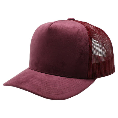 PB283M 5-Panel Suede Meshback Snapback [Burgundy]