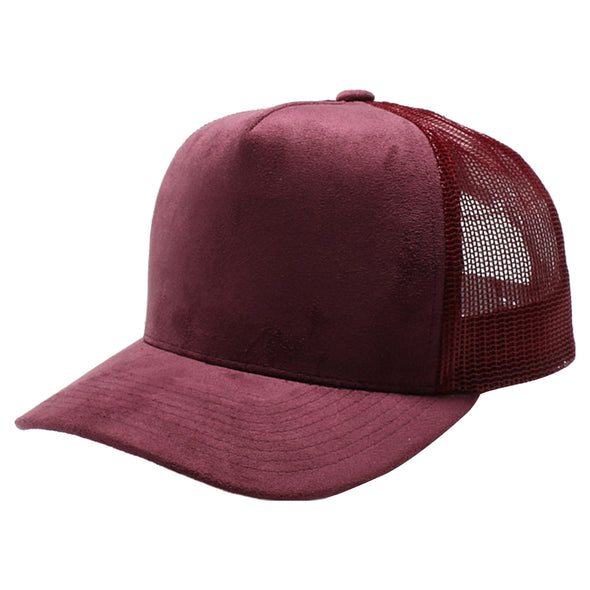 PB283M 5-Panel Suede Meshback Snapback [Burgundy]