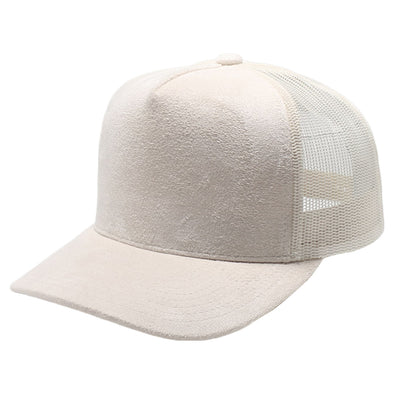 PB283M 5-Panel Suede Meshback Snapback [Cream]