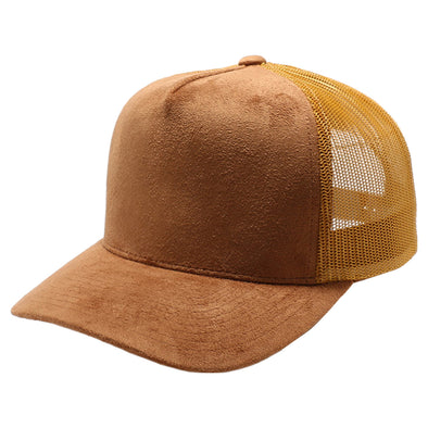 PB283M 5-Panel Suede Meshback Snapback [Brown]