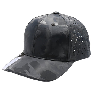 PB270TX Shiny Camo Perforated Texas Flag Embroidery Visor [D.Gray]