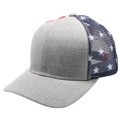 PB224 Blank Tactical Operator Trucker Hats Wholesale [Heather Gray]