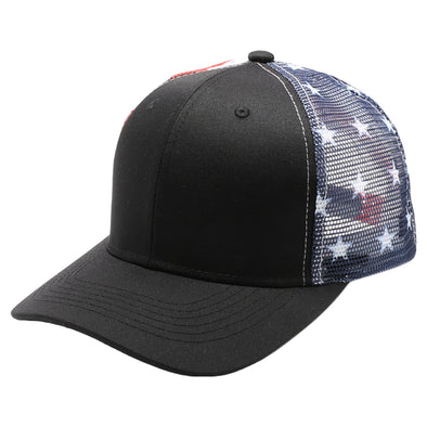 PB224 Blank Tactical Operator Trucker Hats Wholesale [Black]