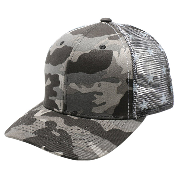 PB224 Blank Tactical Operator Trucker Hats Wholesale [Black.Camo]