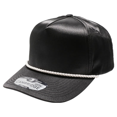 PB273 5-Panel Rope Satin Structured [Black]