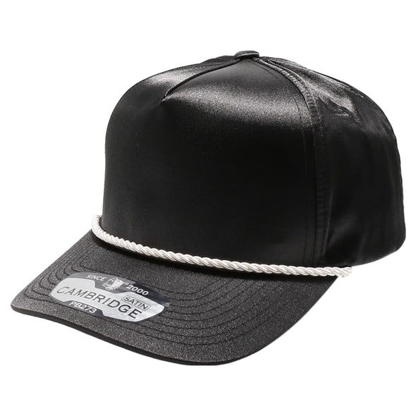 PB273 5-Panel Rope Satin Structured [Black]