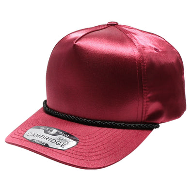 PB273 5-Panel Rope Satin Structured [Burgundy]