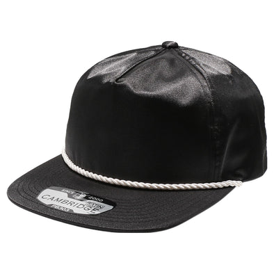 PB303 5-Panel Rope Satin Unstructured [Black]