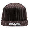 PB328 5-Panel Pinstripe Snapback Hat [Brown/White]