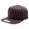 PB328 5-Panel Pinstripe Snapback Hat [Brown/White]
