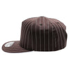 PB328 5-Panel Pinstripe Snapback Hat [Brown/White]