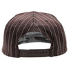 PB328 5-Panel Pinstripe Snapback Hat [Brown/White]