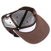 PB328 5-Panel Pinstripe Snapback Hat [Brown/White]