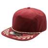 PB307 Pitbull Cambridge 5 Panel Unstructured Bay Leaf Snapback [Burgundy]