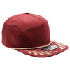 PB307 Pitbull Cambridge 5 Panel Unstructured Bay Leaf Snapback [Burgundy]