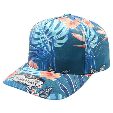 PB311F Five Panel Flower Perforated [Teal]