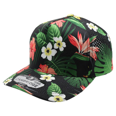 PB311F Five Panel Flower Perforated [Black-2]