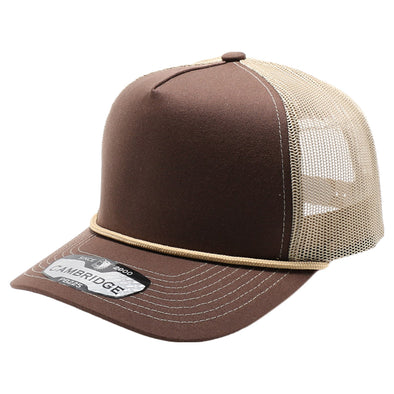 PB225R Five Panel Cambridge Trucker Rope [Brown/Khaki]