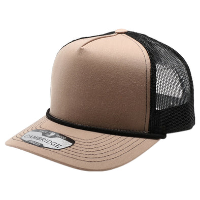 PB225R Five Panel Cambridge Trucker Rope [Khaki/Black]