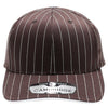PB327 6-Panel Pinstripe Snapback Hat (Brown/White)