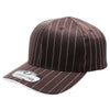 PB327 6-Panel Pinstripe Snapback Hat (Brown/White)