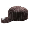 PB327 6-Panel Pinstripe Snapback Hat (Brown/White)