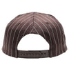 PB327 6-Panel Pinstripe Snapback Hat (Brown/White)
