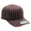 PB327 6-Panel Pinstripe Snapback Hat (Brown/White)