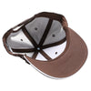 PB327 6-Panel Pinstripe Snapback Hat (Brown/White)