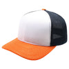 HC2260 6-Panel Plain Micro Mesh [White/Navy/Orange]