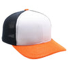 HC2260 6-Panel Plain Micro Mesh [White/Navy/Orange]