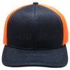 HC2260 6-Panel Plain Micro Mesh [Navy/Orange]