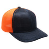 HC2260 6-Panel Plain Micro Mesh [Navy/Orange]