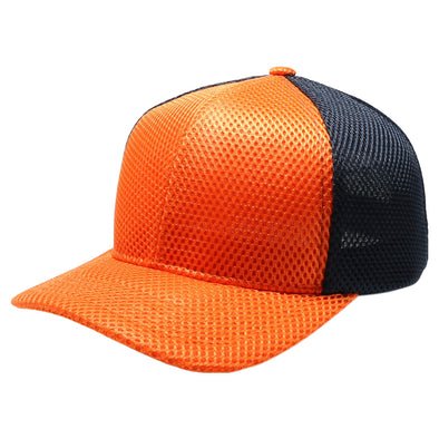 HC2260 6-Panel Plain Micro Mesh [Orange/Navy]