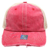 PB220 Pit Bull Pigment Dyed Trucker Hat [Red/Khaki]