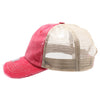 PB220 Pit Bull Pigment Dyed Trucker Hat [Red/Khaki]