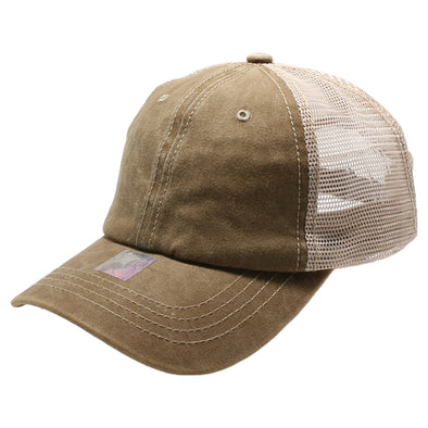 PB221 Pit Bull Pigment Dyed Trucker Hat [Olive/Khaki]