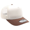 PB275 Five Panel 2-Tone High Frame Meshback [Cream/Brown]