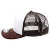 PB114 Pit Bull 5 Panel Foam Trucker Hat  [White/Brown]