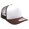 PB114 Pit Bull 5 Panel Foam Trucker Hat  [White/Brown]