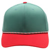 PB301T 6-Panel Cambridge Hybrid Rope Perforated [Green/Green/Red]