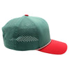 PB301T 6-Panel Cambridge Hybrid Rope Perforated [Green/Green/Red]