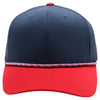 PB301T 6-Panel Cambridge Hybrid Rope Perforated [Navy/Navy/Red]