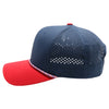 PB301T 6-Panel Cambridge Hybrid Rope Perforated [Navy/Navy/Red]