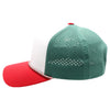 PB301T 6-Panel Cambridge Hybrid Rope Perforated [White/Green/Red]