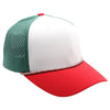 PB301T 6-Panel Cambridge Hybrid Rope Perforated [White/Green/Red]