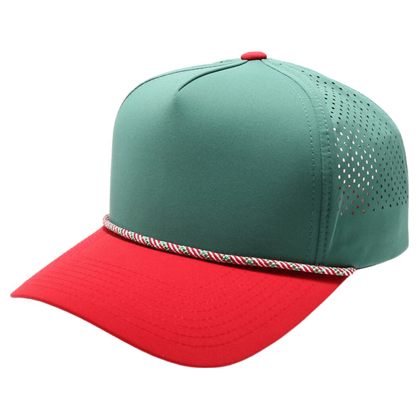 PB311T 5-Panel High Frame Rope Perforated [Green/Green/Red]