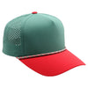PB311T 5-Panel High Frame Rope Perforated [Green/Green/Red]