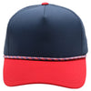 PB311T 5-Panel High Frame Rope Perforated [Navy/Navy/Red]
