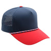 PB311T 5-Panel High Frame Rope Perforated [Navy/Navy/Red]